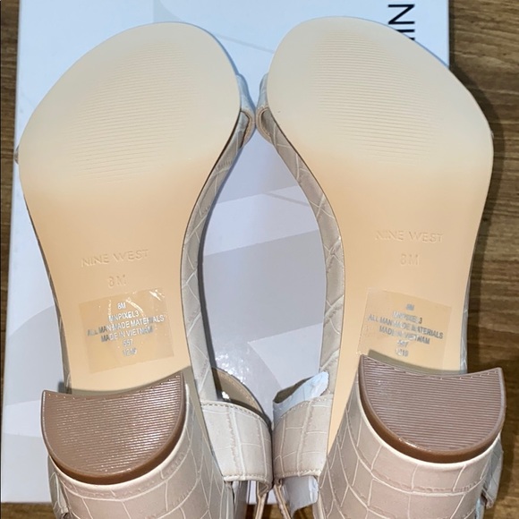 Nine West pixel nude  croco sandal size 8 - Picture 3 of 11